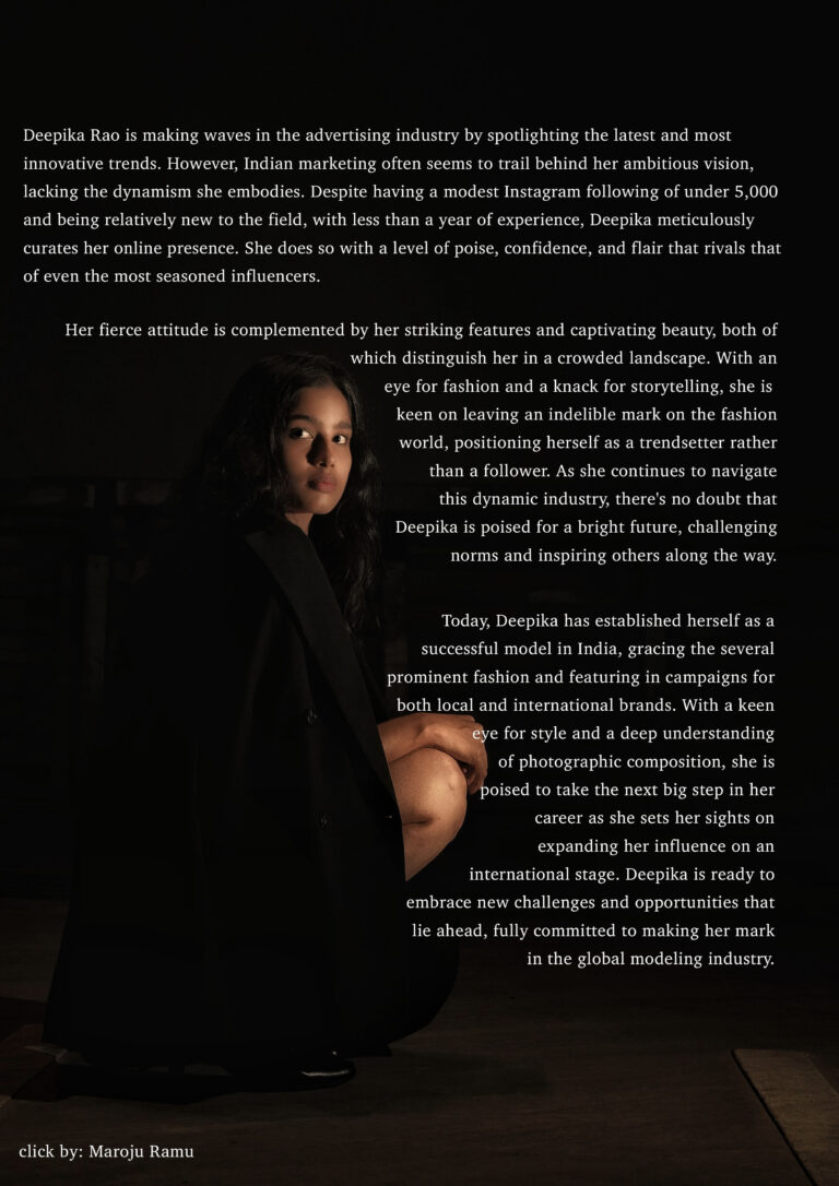 Deepika Rao | Elpizo Magazine | Maroju Ramu